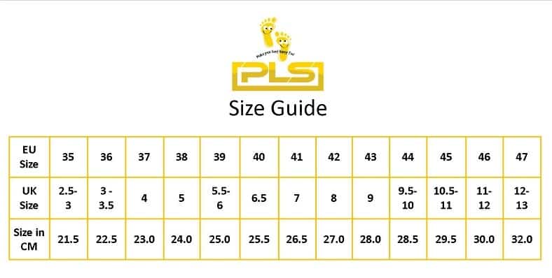 Safety Jogger Size Chart