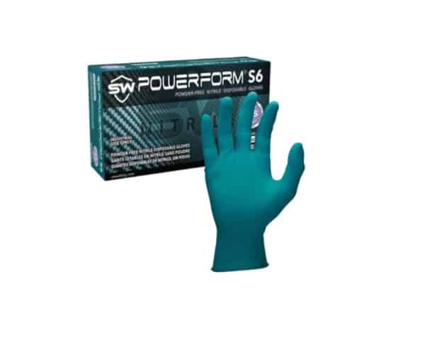 Powerform S6 Powder-free Nitrile Disposable Gloves EcoTek Biodegradable