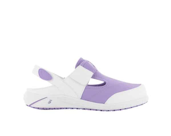 Aliza Shoes for Nurses with Sore Feet in white with lilac