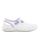 White with Lilac Trim