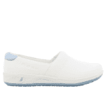 White with Light Blue Trim