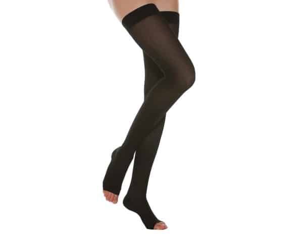 'Basic' Thigh-high Open-toe Compression Stockings 22-27 mmHg - Image 2